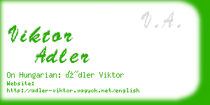 viktor adler business card